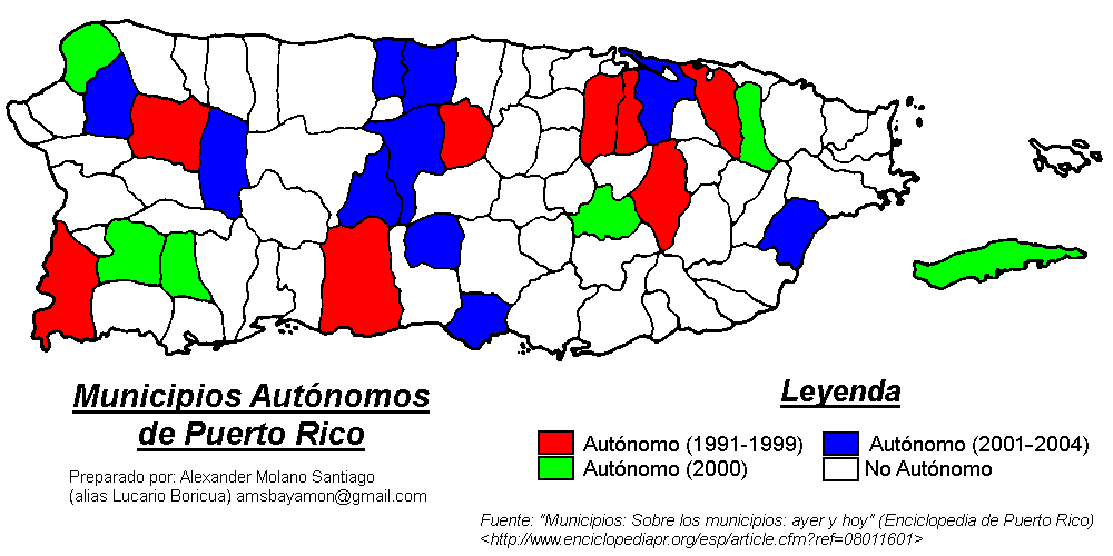 Puerto Rico Municipios Autónomos Autonomous Municipalities 6151